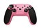 Modern pink joystick. Video game controller isolated