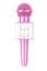 Modern Pink Personal Vocal Cordless Radio Wireless Karaoke Microphone with Speaker and Sound Controls. 3d Rendering