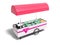 Modern pink portable refrigerator for sale of ice cream on the s