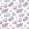 This Modern Pink and Purple Floral Pattern Features a Repeating Flower Background Design with Pastel Colors. Watercolor lotus and