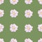 This Modern Pink and Purple Floral Pattern Features a Repeating Flower Background Design with Pastel on green background