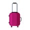 Modern pink travel suitcase. Flat vector icon. Isolated object on white background