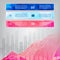 Modern pink triangular style Business Infographics with abstract
