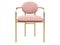 Modern pink velvet upholstery dining chair. 3d render