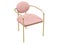 Modern pink velvet upholstery dining chair. 3d render