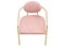 Modern pink velvet upholstery dining chair. 3d render