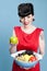 Modern Pinup with Fruit Bowl