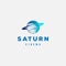 Modern Planet Global Saturn Film Cinema Logo Design