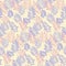 Modern plant pattern. Pale color tropical leaves seamless