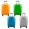 Modern plastic wheeled suitcase - baggage