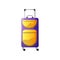 Modern Plastic wheeled Suitcase, Traveler Luggage Vector Illustratio