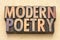 Modern poetry in wood type