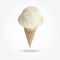 Modern polygon illustration of ice cream,