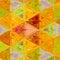 Modern Polygonal Illustration. Symmetric Triangles of Autumn Colors. Triangular Abstract Pattern