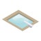 Modern pool icon, isometric style