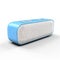 Modern portable speaker on white background. Music loudspeaker or player with wireless technology.