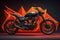 Modern powerful sports motorcycle on a colorful background. ai generative