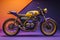 Modern powerful sports motorcycle on a colorful background. ai generative