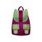 Modern practical backpack with extra pockets roomy shape for a fashionable teenager