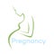 Modern Pregnancy logo. Vector illustration.