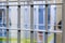 Modern prison bars. Symbolic illustrative background for crime news