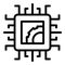 Modern processor icon outline vector. Digital circuit