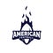 Modern professional american football logo for sport team