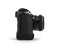 Modern professional black photo camera - grip side view