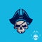 Modern professional emblem pirates for american football team