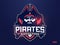 Modern professional emblem pirates for baseball team