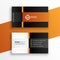 Modern professional geometric business card template design