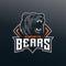 Modern professional grizzly bear logo for a sport team