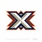 Modern professional letter emblem for sport teams. X letter