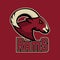 Modern professional logo for sport team. Ram mascot. Rams, vector symbol on a dark background.