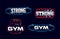 modern professional logos emblem set for gym in sport theme
