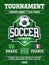 Modern professional sports flyer design with soccer league in green theme