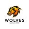 Modern professional Wolf logo for a sport team. Wolf logo vector illustration.