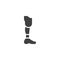 Modern prosthetic leg vector icon