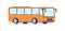 Modern public intercity bus for passenger transportation isometric vector transit city service