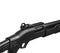 Modern pump action tactical shotgun isolate on a white background. Armament of the police, army and special units. Weapons for