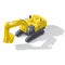 Modern quarry tracked excavator icon