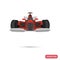 Modern racing car color flat icon