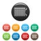 Modern radiator icons set color