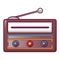 Modern radio icon, cartoon style