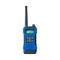 Modern Radio Transmitter, Handheld Portable Blue Device with Screen and Antenna Flat Vector Illustration