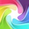 Modern rainbow semitone camera background