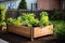 A modern raised bed for gardening