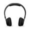 Modern realistic headphones. Black stylish headset