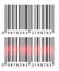 Modern Realistic Simple Barcode & Barcode With Red Laser Light on White Background