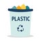 Modern Recycle Plastic Waste Garbage Bin And Trash Object Illustration , Suitable For Illustration, Book Graphics, Icons